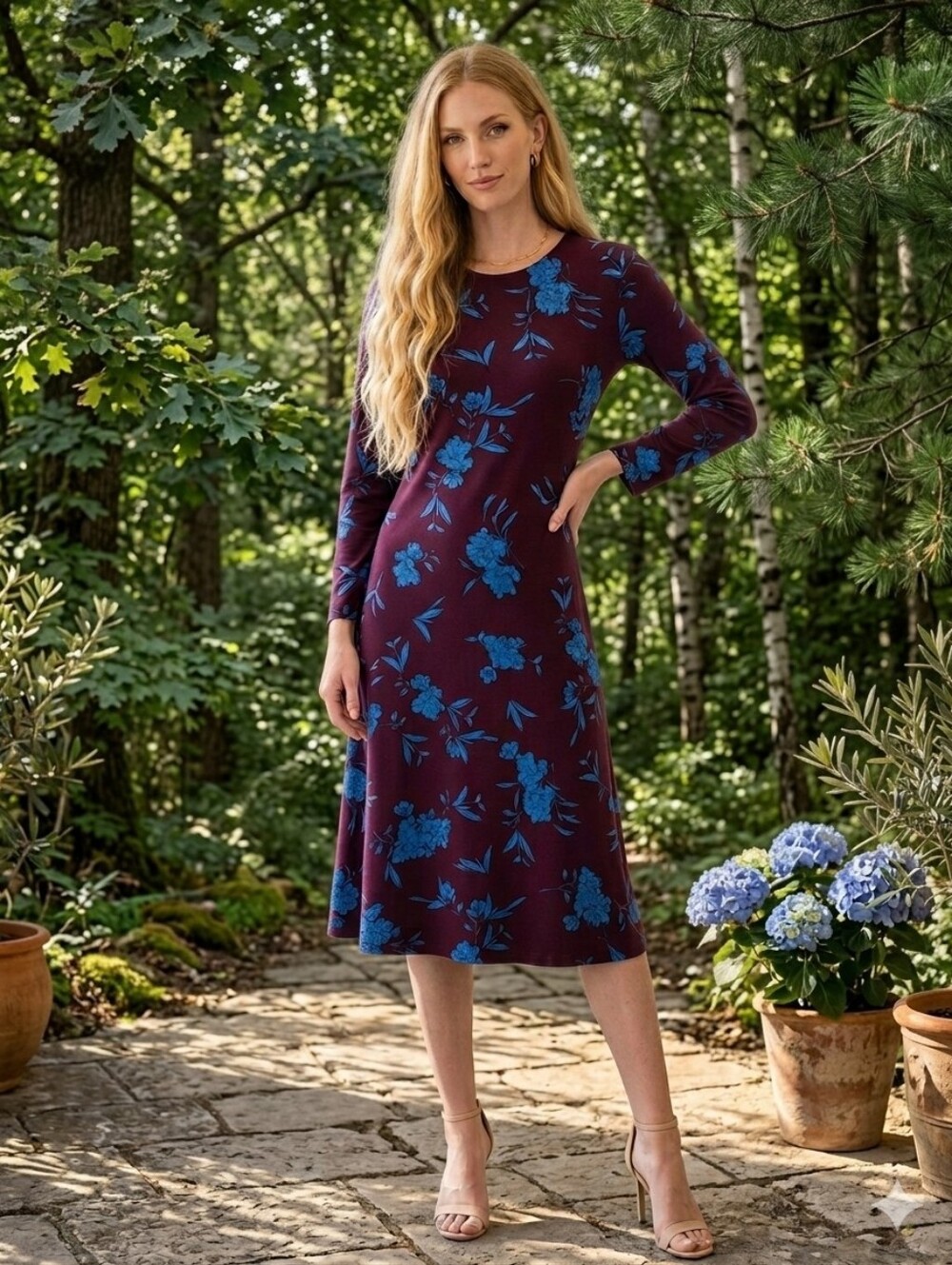 RALPH LAUREN Women's Burgundy Floral Shift Dress - Size 2 - NWT